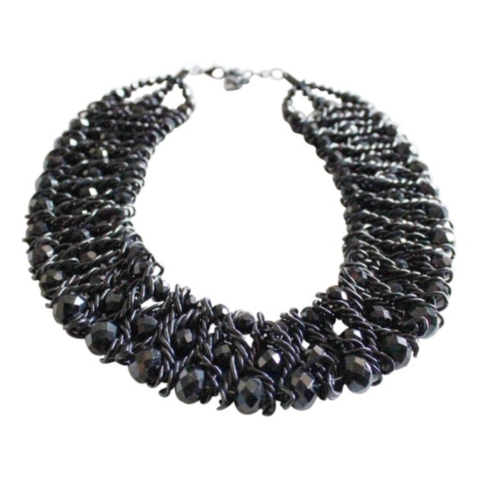 Eclipse Charcoal Collar Necklace